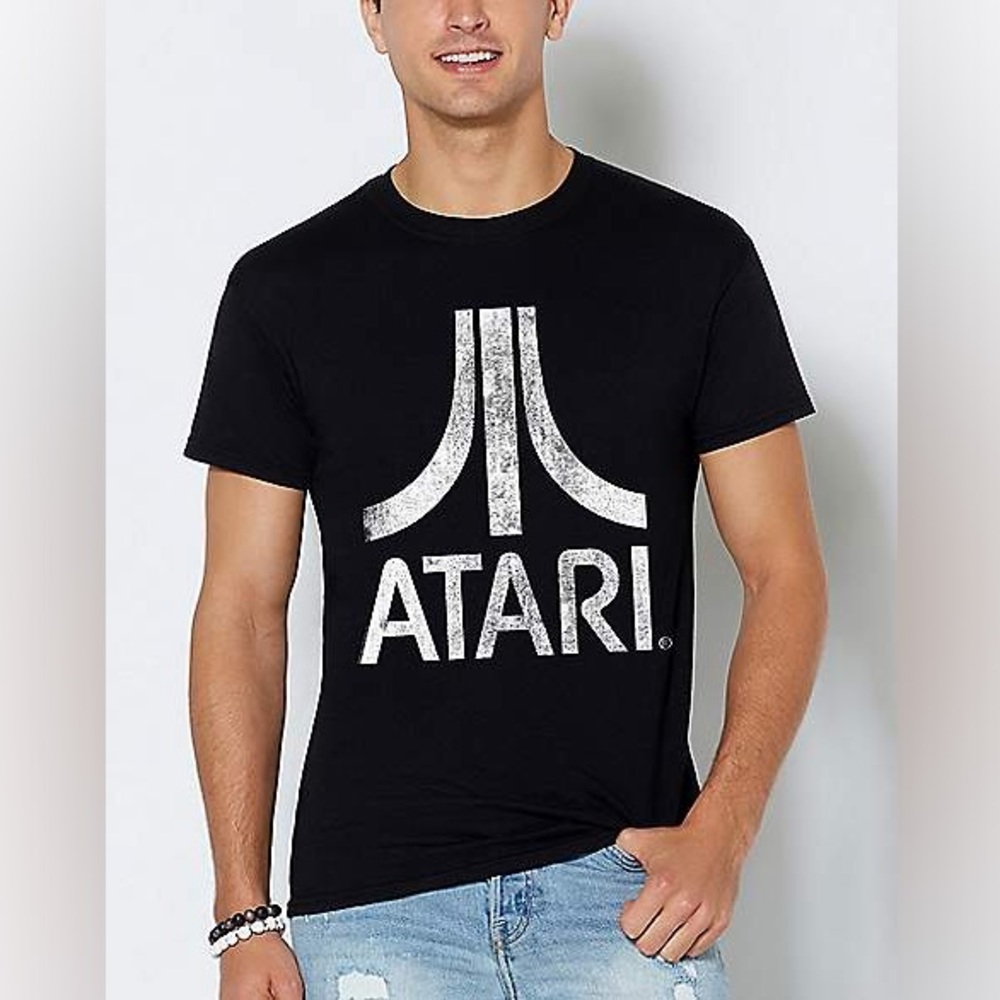 Next Mens Classic Logo Atari Print Short Sleeve T-Shirt